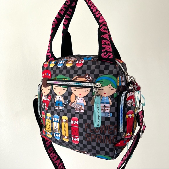 Harajuku Lovers Skater Girls Black Kawaii Handbag - Picture 8 of 9
